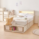 유아 아이방 공간활용 LED 슈퍼싱글 수납형 침대 SS 아동 어린이 : 워니S몰