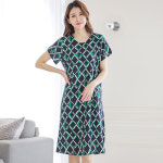 우일인견 엄마옷 여성 여름 인견 소매 원피스 빅사이즈 : 우일인견