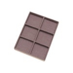 린넨 나눔 6칸 다용도 진열대 브라운 20x15x2.5 : 이지디엔씨
