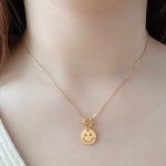 24k 스마일 코인 여자 순금 목걸이 : 짱쥬얼리