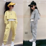 어린이 크롭 상하 레이어드 트레이닝복 여아 방송댄스 아동 주니어 6세 7세 유치원 츄리닝 : 별다샵