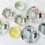 일본 식기 도자기 그릇 고양이 접시 일식식기 : 고요한주방