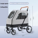 대형 4 륜 애완 동물 카트의 경우, 개 유모차 트롤리 여행, 적재 용량 50 KG 이상 : 온돌샵