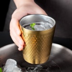 이중 550Mlrosegold 175-550ML 벽 스테인레스 스틸 대형 맥주 차 머그잔 : 가로수-1