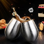 500ml 4Pcs 스테인레스 스틸 맥주 컵 와인 텀블러 주스 Coffe 캠핑 여행 : 가로수-1