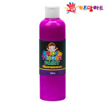 창의력 오감발달 유치원 어린이집 촉감놀이 미술놀이 핑거페인트 250ml 낱색 형광보라 : 더비츠로