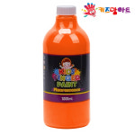 창의력 오감발달 유치원 어린이집 촉감놀이 미술놀이 핑거페인트 1000ml 낱색 형광주황 : 더비츠로