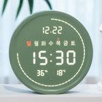 플라이토 루나 온습도 와이파이 LED 벽시계 거실 인테리어 전자벽시계 : 제이앤와이컴퍼니