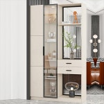 현관 신발장 얇은 벤치 슬림 틈새 입구 캐비닛 크림 스타일 홈 홀 파티션 거실 라이트 럭 : 굳즈토어