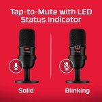 HyperX 솔로캐스트 USB 콘덴서 게이밍 마이크 PC PS4 PS5 및 맥용 : 치치토