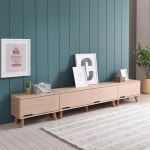 베이직 30평형 긴 넓은수납 거실장 티비다이2400 5색 서랍장 TV : 유니스마일