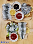 돌고래수산 통영 자연산 학꽁치 학꽁치회 350g : 통영돌고래수산