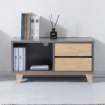 원룸 소형평수 투톤 원목다리 틈새 TV다이 서랍장 800 오디오 tv : 유니스마일