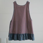 원피스 앞치마 체크 프릴 보육교사 어린이집 선생님 : 밀크홈