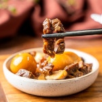 월정식품점 한우 소고기 쇠고기 새송이버섯 메추리알 장조림 400g : 월정식품점