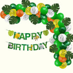 정글 사파리 동물 사자 코끼리 기린 생일 가랜드 생일 파티 용품 풍선 세트 : 스타키드 만들기