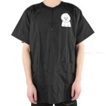 애견미용복 애완 동물 미용 작업복 비숑 패턴 헤어 스타일리스트 이발 케이프 고양이 개 그루머 방수 통기성 G0825 : 파츠픽