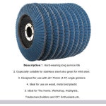 지르코니아 플랩 디스크 115mm, 샌딩 4.5 인치 40/60/80/120 그릿 그라인딩 휠 블레이드, 앵글 마감, 10 개 : lunapamalle