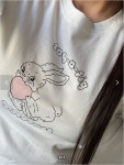 버니 캐릭터 프린팅 티 셔츠 2color : 봉식이네 1만원샵