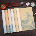 밀랍 편지지 본열사척육척대개왁스염색전반생숙선지천리강산도붓소필서예작품지조폭지모조수찰원형단선화심여백선면전용지 : detraa
