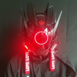 코스프레 LED 마스크 풀페이스 헬멧 헤드기어 가면 사이버펑크 프레데터 네온 라이트 파티 : 올타임레전드