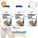 [3병] 뉴트리코스트 차전자피 1500mg 500캡슐 Psyllium Husk 식이섬유 : 잇케아홈