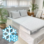 휴비스 듀라론 냉감패드 여름침대패드 슈퍼싱글 고정밴드 : 일성침장