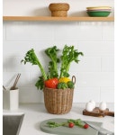 수작업 감성 수납 소품정리 빨래 인테리어 과일 다용도 라탄 바구니 M / S : 작은나무두그루