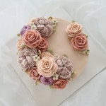 김포떡케이크 앙금플라워 환갑 칠순 팔순 생신 떡케잌 : 설기한잎