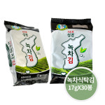 지도표 성경김 녹차 조각김 소 식탁김 17gx30봉 (조미김) : 김사랑