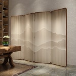 접이식 병풍 거실 공간분리 가림막 분리벽 칸막이 동양 제사 풍경 인테리어 장식 YA649 : 토여리스토어