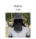자외선차단 모자 여름 UV 햇빛 차단 썬캡 밭일 농사 농모 그늘막 모자 : 99TRADE