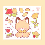 코코 여우 스티커 [새나] 민트코코 윰자 유명 동물 캐릭터 다이어리 꾸미기 귀여운 다꾸 : 허니 마켓