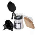 하리오 홈카페 일체형 핸드드립세트 VDI-02B 커피드리퍼 서버 여과지포함 : 커피올데이