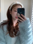 쉬폰 볼륨 셔링 머리띠 헤어밴드 : 디어베샤