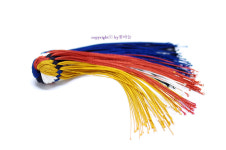 [꽃바늘반제품]오방색 딸기술 노리개술 돌띠술 매듭술 전통매듭 : 꽃바늘