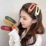 예쁜 머리핀 헤어핀 대형 클립 삔 어린이 올림머리 리본 컬러 집게핀 : chakhanstore