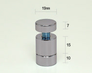 19Ø 19x7x15x10mm 19파이2단다보 황동 크롬실버평형 액자볼트 액자부품장식 간판다보 아크릴다보 : 아크릴-알루미늄 명판 공방