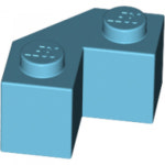 레고부품 변형브릭 - Medium Azure Brick, Modified Facet 2 x 2 (87620/6356108) 브릭마켓 : 브릭마켓