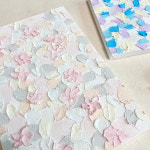 벚꽃 꽃 바다 그림 백드롭 나이프 페인팅 DIY 클레이 그리기 액자 세트 : 또티