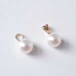 14k 진주 목걸이 펜던트 스와로브스키 진주 펜던트 : 퀸즈스