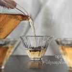 [다도 다기 보이차] 예향원 핸드메이드 수정유리 플라워 찻잔 C-5265 : 예향원