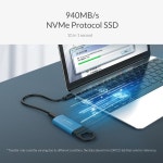미니 외장 SSD M2 NVME 하 라이브 1 테라바이트 128 기가 바이트 512 M.2 휴대용 -C 940 USB-C 솔리 스테이트 GV100 : 호야네 마트