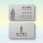 여행명함 투어 여행사명함 스타드림실버 펄명함 200매 제작 양면 : 명함에디션