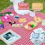 휴대용 초경량 야외용 체크 피크닉 세탁가능 방수매트 3-4인용 : 루카 부스