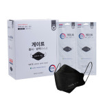 블랙 게이트 KF94  황사방역 마스크 50매 대형 국산 4중구조 미세먼지 차단 의약외품 : ANDMORE