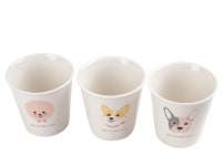아트웨어 도그 페이퍼 머그 220ml 3p세트 (4553) / 머그잔 도자기 : 싸드라마켓