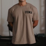 카키그라도 레귤러핏 반팔티 크로스핏티셔츠 남자짐웨어 데저트카키 USMA West Point 로고 밀리터리 ARMY : KHAKI GRADO