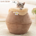 고양이 강아지 숨숨 동굴 애완견 집 바구니 항아리 : 하나스토리지