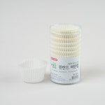 [친환경 내유 머핀컵 55 화이트] 쿠킹페이퍼 샌드위치포장지 베이킹 유산지컵 (약 200매) : 팩스토어 PackStore